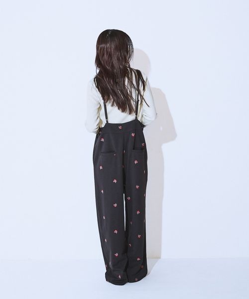 JEANASIS（ジーナシス）の「フロントZIPイージーサロペ/634614（サロペット/オーバーオール・レディース・ブラック/ブラック系その他/ホワイト系その他・FREE）」の21枚目の写真