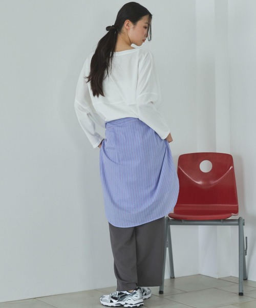 Doux archives（ドゥアルシーヴ）の「ＵＶ加工・吸水速乾ドルマン長袖プルオーバー（Tシャツ/カットソー・レディース・ピンク/オフホワイト/ベージュ・FREE）」の11枚目の写真