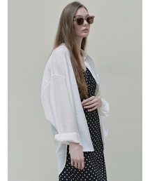 See Through Unbalance Shirt - ivory