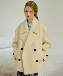 GOCORI（ゴコリ）の「オーバーサイズダブルウールピーコート - バターミルク ダブルコート ピーコート（チェスターコート）」