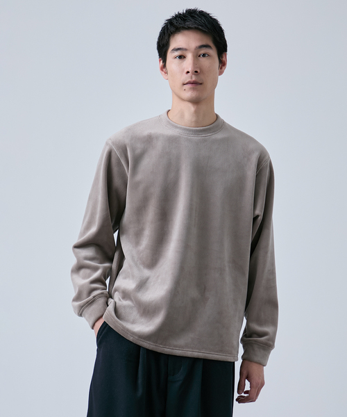 B.C STOCK(ベーセーストック)の「《追加》THERMO TEC コーデュロイプルオーバー(スウェット・メンズ・ブラウン/ブラック/アイボリー/ベージュ・LARGE/SMALL/MEDIUM)」の4枚目の写真