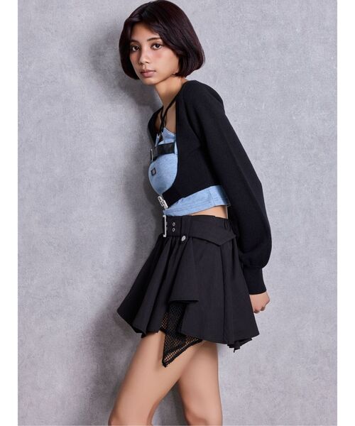 GYDA(ジェイダ)の「GG bijou beltニットボレロ(カーディガン/ボレロ・レディース・ブラック/オフホワイト・FREE)」の22枚目の写真