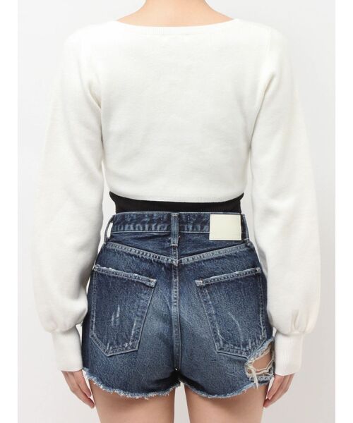 GYDA(ジェイダ)の「GG bijou beltニットボレロ(カーディガン/ボレロ・レディース・ブラック/オフホワイト・FREE)」の13枚目の写真