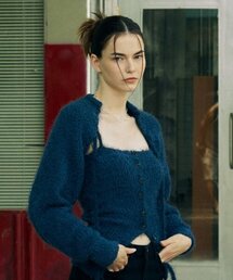 L6 BOLERO & BUSTIER KNIT SET(BLUE)