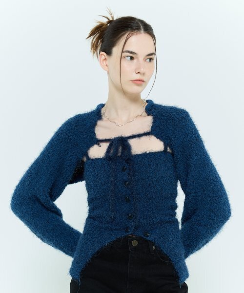 LARTIGENT(ラーティゼン)の「L6 BOLERO & BUSTIER KNIT SET(BLUE)(ニット/セーター・レディース・その他・FREE)」の2枚目の写真