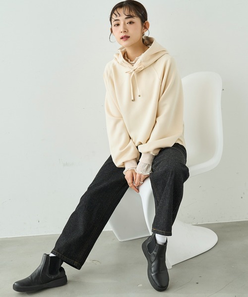 mil(ミル)の「ストレート デニムパンツ【587121】(デニムパンツ・レディース・ブラック/サックスブルー・S-Short/S-Regular/M-Short/M-Regular)」の10枚目の写真