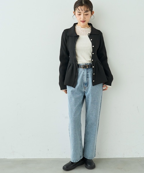 mil(ミル)の「ストレート デニムパンツ【587121】(デニムパンツ・レディース・ブラック/サックスブルー・S-Short/S-Regular/M-Short/M-Regular)」の21枚目の写真