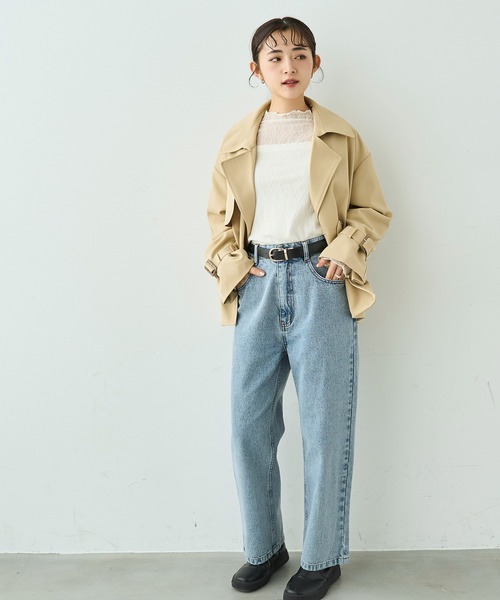 mil(ミル)の「ストレート デニムパンツ【587121】(デニムパンツ・レディース・ブラック/サックスブルー・S-Short/S-Regular/M-Short/M-Regular)」の22枚目の写真