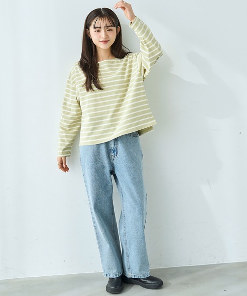 mil(ミル)の「ストレート デニムパンツ【587121】(デニムパンツ・レディース・ブラック/サックスブルー・S-Short/S-Regular/M-Short/M-Regular)」の18枚目の写真