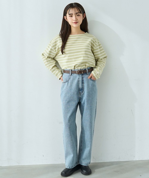 mil(ミル)の「ストレート デニムパンツ【587121】(デニムパンツ・レディース・ブラック/サックスブルー・S-Short/S-Regular/M-Short/M-Regular)」の14枚目の写真