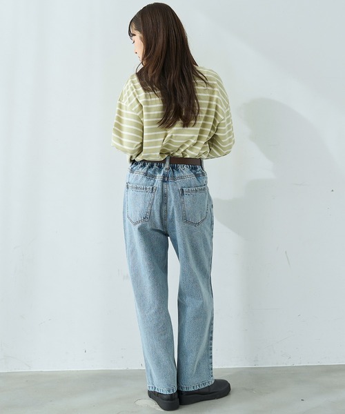 mil(ミル)の「ストレート デニムパンツ【587121】(デニムパンツ・レディース・ブラック/サックスブルー・S-Short/S-Regular/M-Short/M-Regular)」の16枚目の写真