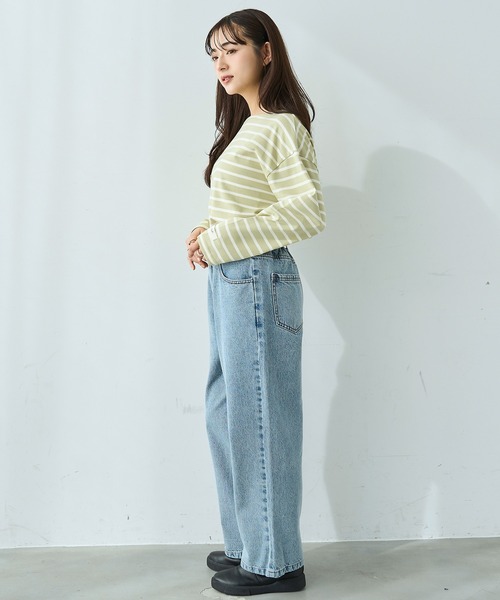 mil(ミル)の「ストレート デニムパンツ【587121】(デニムパンツ・レディース・ブラック/サックスブルー・S-Short/S-Regular/M-Short/M-Regular)」の15枚目の写真