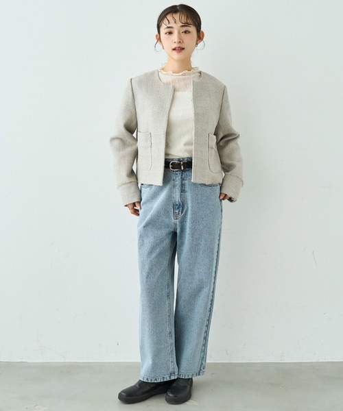 mil(ミル)の「ストレート デニムパンツ【587121】(デニムパンツ・レディース・ブラック/サックスブルー・S-Short/S-Regular/M-Short/M-Regular)」の20枚目の写真