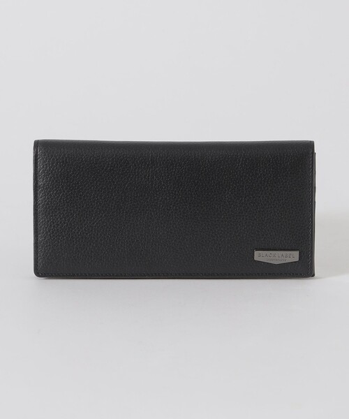 インサイドクレストブリッジチェックコンビレザーロングウォレット