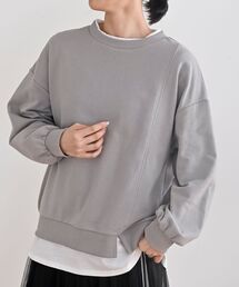 レイヤード風裏毛プルオーバー