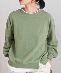 レイヤード風裏毛プルオーバー
