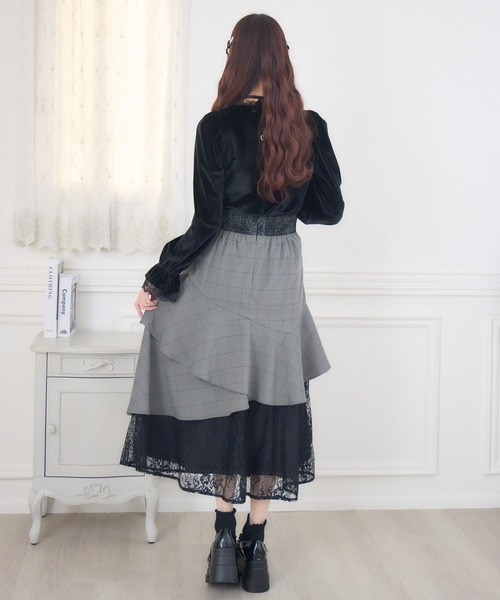 couture BY ROJITA(クチュールバイロジータ)の「ローズリボンベロアトップス(Tシャツ/カットソー・レディース・ブラック/ホワイト・FREE)」の14枚目の写真