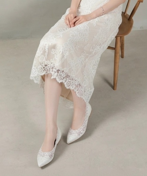 Launa lea(ラウナレア)の「【26春夏新作】フラワーレースパンプス(0620)(パンプス・レディース・ブラック/アイボリー/イエロー・22.0cm/22.5cm/23.0cm/23.5cm/24.0cm/24.5cm)」の5枚目の写真