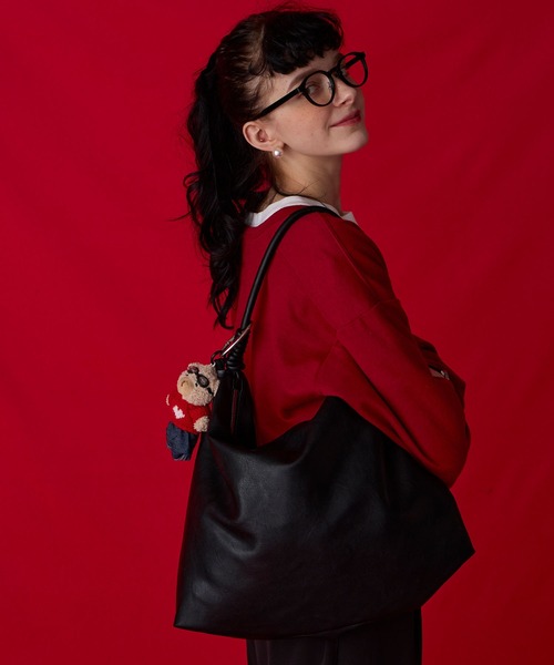 BONLECILL Marche(ボンルシールマルシェ)の「【BONLECILL Marche】《A4収納》ノットハンドルホーボーバッグ(ショルダーバッグ・レディース・ブラウン/ベージュ/ブラック・FREE)」の1枚目の写真
