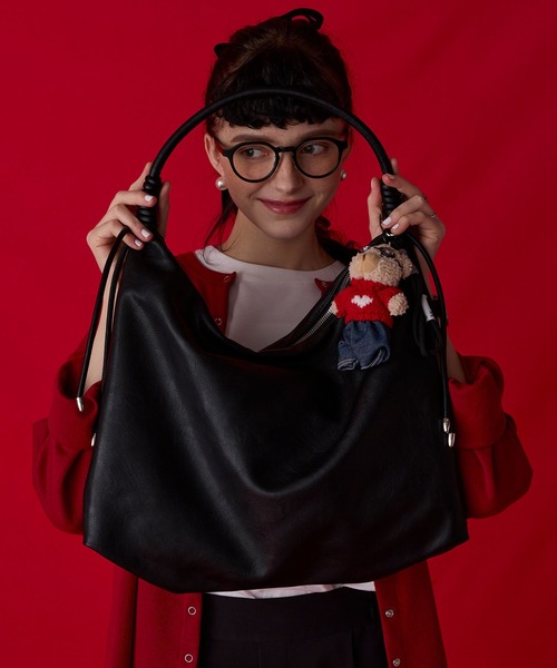 BONLECILL Marche(ボンルシールマルシェ)の「【BONLECILL Marche】《A4収納》ノットハンドルホーボーバッグ(ショルダーバッグ・レディース・ブラウン/ベージュ/ブラック・FREE)」の16枚目の写真