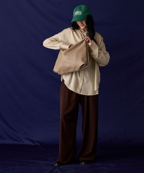 BONLECILL Marche(ボンルシールマルシェ)の「【BONLECILL Marche】《A4収納》ノットハンドルホーボーバッグ(ショルダーバッグ・レディース・ブラウン/ベージュ/ブラック・FREE)」の8枚目の写真
