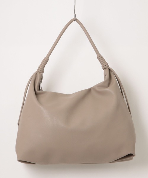 BONLECILL Marche(ボンルシールマルシェ)の「【BONLECILL Marche】《A4収納》ノットハンドルホーボーバッグ(ショルダーバッグ・レディース・ブラウン/ベージュ/ブラック・FREE)」の9枚目の写真