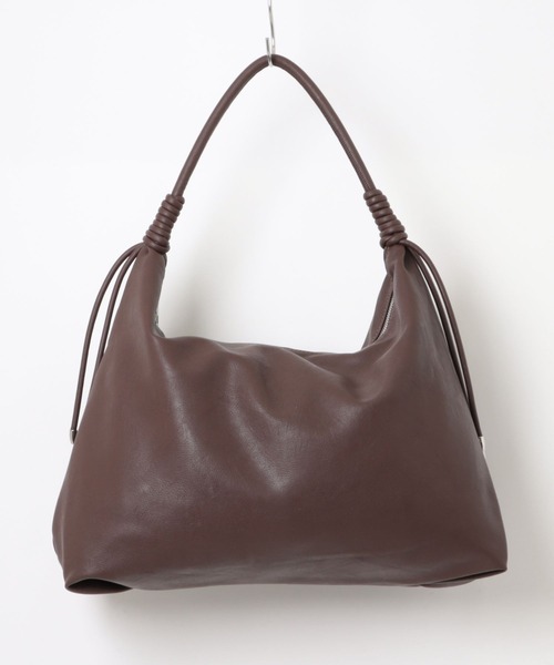 BONLECILL Marche(ボンルシールマルシェ)の「【BONLECILL Marche】《A4収納》ノットハンドルホーボーバッグ(ショルダーバッグ・レディース・ブラウン/ベージュ/ブラック・FREE)」の10枚目の写真