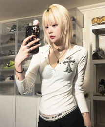 DAMISH（ダミシュ）の「ウォームクロスコージースナップフード_アイボリー（パーカー）」