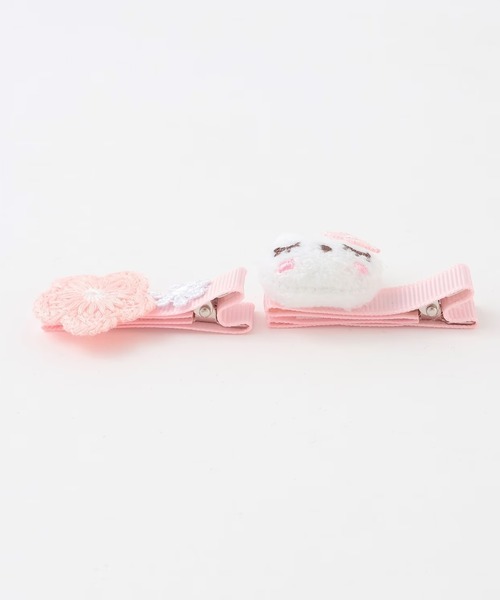 KP DECO（ケーピーデコ）の「mimiちゃん・花 ヘアクリップ（バレッタ/ヘアクリップ・キッズ・ラベンダー/ピンク・FREE）」の4枚目の写真