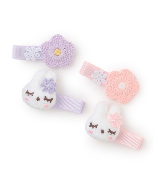 KP DECO（ケーピーデコ）の「mimiちゃん・花 ヘアクリップ（バレッタ/ヘアクリップ・キッズ・ラベンダー/ピンク・FREE）」の5枚目の写真