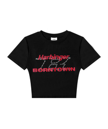 BORN TO WIN（ボーントゥウィン）の「B x H CROP T-SHIRTS [BLACK]（Tシャツ/カットソー）」