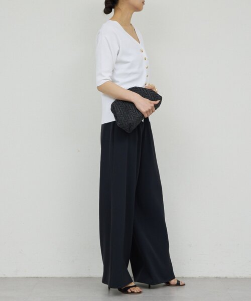 GALLARDAGALANTE（ガリャルダガランテ）の「【手洗い可】ペプラムニットカーデ（カーディガン/ボレロ・レディース・ブラック/ホワイト/ブラウン・FREE）」の9枚目の写真