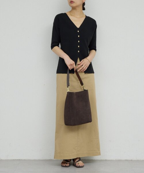 GALLARDAGALANTE（ガリャルダガランテ）の「【手洗い可】ペプラムニットカーデ（カーディガン/ボレロ・レディース・ブラック/ホワイト/ブラウン・FREE）」の15枚目の写真