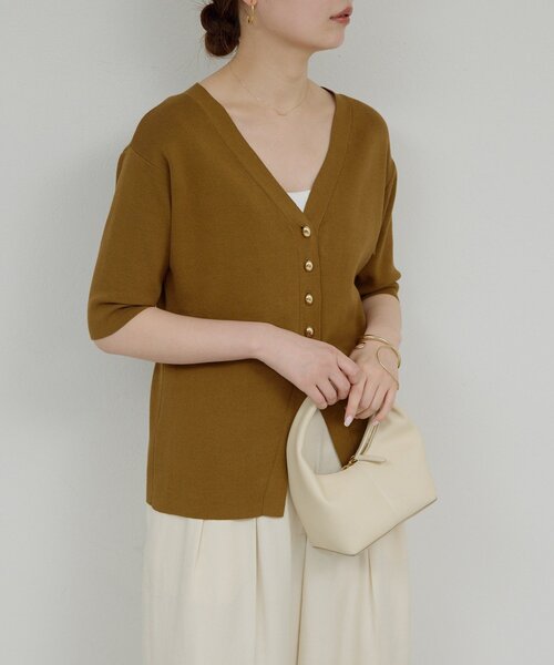 GALLARDAGALANTE（ガリャルダガランテ）の「【手洗い可】ペプラムニットカーデ（カーディガン/ボレロ・レディース・ブラック/ホワイト/ブラウン・FREE）」の19枚目の写真