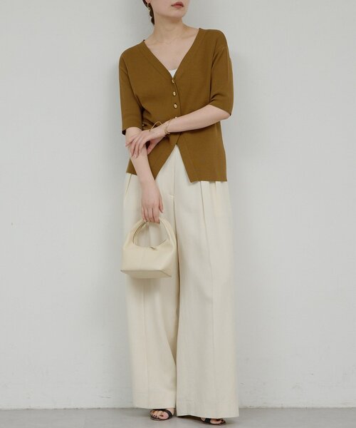 GALLARDAGALANTE（ガリャルダガランテ）の「【手洗い可】ペプラムニットカーデ（カーディガン/ボレロ・レディース・ブラック/ホワイト/ブラウン・FREE）」の22枚目の写真