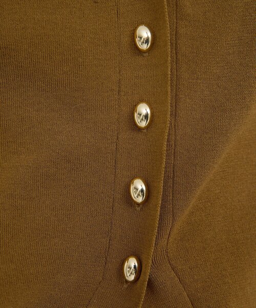 GALLARDAGALANTE（ガリャルダガランテ）の「【手洗い可】ペプラムニットカーデ（カーディガン/ボレロ・レディース・ブラック/ホワイト/ブラウン・FREE）」の4枚目の写真