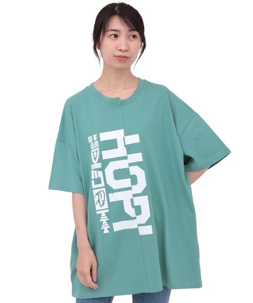 チチカカ(チチカカ)の「リメイクフロント切替Tシャツ(Tシャツ/カットソー・レディース・ブラック/グリーン/ホワイト・FREE)」の9枚目の写真