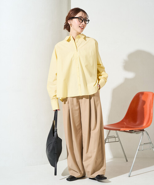 FREAK'S STORE（フリークスストア）の「限定展開　バック フリル ショート ロングスリーブ シャツ（シャツ/ブラウス・レディース・ブルー/オフホワイト/ブラック/ベージュ/イエロー・ﾌﾘ-）」の16枚目の写真