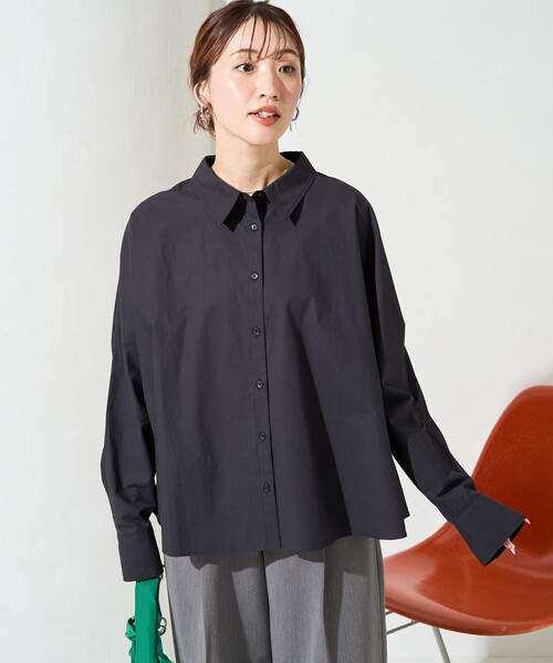 FREAK'S STORE(フリークスストア)の「限定展開 バック フリル ショート ロングスリーブ シャツ(シャツ/ブラウス・レディース・ブルー/オフホワイト/ブラック/ベージュ/イエロー・フリ-)」の15枚目の写真