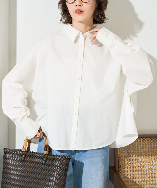 FREAK'S STORE(フリークスストア)の「限定展開 バック フリル ショート ロングスリーブ シャツ(シャツ/ブラウス・レディース・ブルー/オフホワイト/ブラック/ベージュ/イエロー・フリ-)」の19枚目の写真