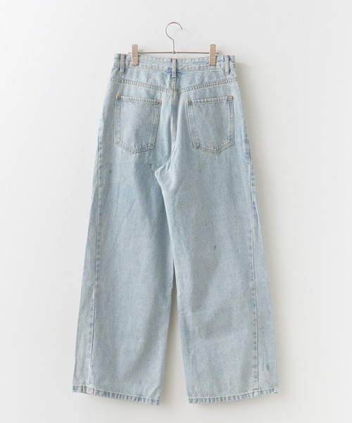 ALL RUNS（オールランズ）の「5ポケット コットンワイドデニムパンツ 2026年春夏（デニムパンツ・メンズ・ネイビー/ブルー・M/L）」の4枚目の写真