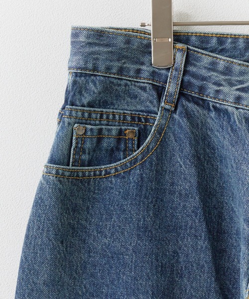 ALL RUNS（オールランズ）の「5ポケット コットンワイドデニムパンツ 2026年春夏（デニムパンツ・メンズ・ネイビー/ブルー・M/L）」の6枚目の写真