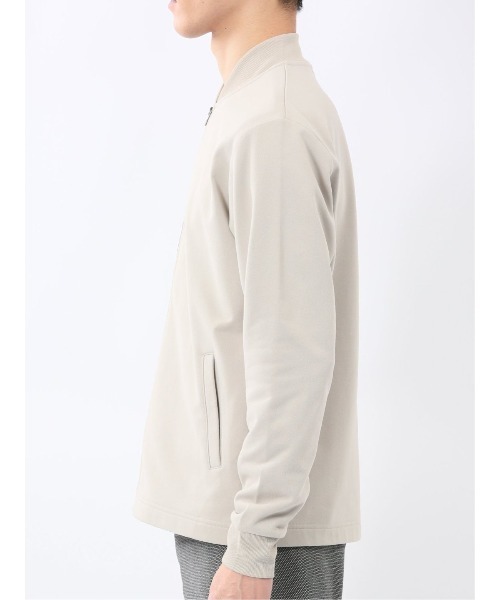 m.f.editorial（エムエフエディトリアル）の「【カットアウター 羽織り】KAITEKI+ ストレッチ ミニ裏毛 リブブルゾン（カーディガン/ボレロ・メンズ・グレー系その他2/ベージュ・MEDIUM/LARGE）」の5枚目の写真