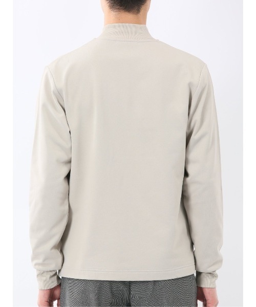 m.f.editorial（エムエフエディトリアル）の「【カットアウター 羽織り】KAITEKI+ ストレッチ ミニ裏毛 リブブルゾン（カーディガン/ボレロ・メンズ・グレー系その他2/ベージュ・MEDIUM/LARGE）」の6枚目の写真