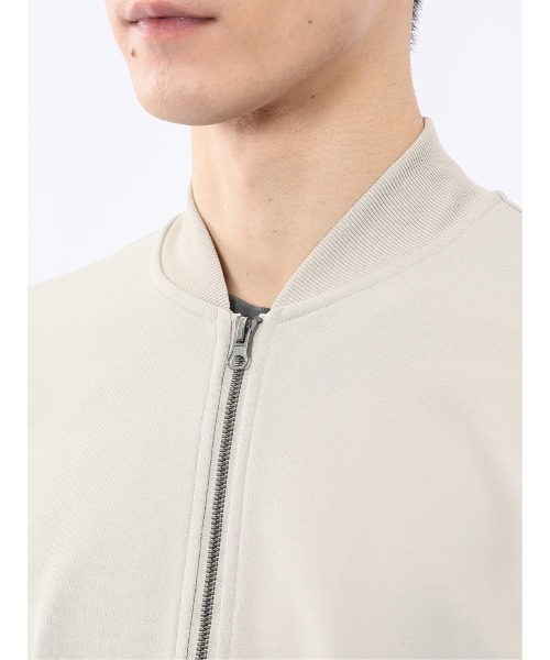 m.f.editorial（エムエフエディトリアル）の「【カットアウター 羽織り】KAITEKI+ ストレッチ ミニ裏毛 リブブルゾン（カーディガン/ボレロ・メンズ・グレー系その他2/ベージュ・MEDIUM/LARGE）」の7枚目の写真