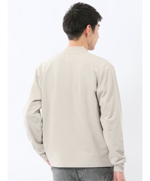 m.f.editorial（エムエフエディトリアル）の「【カットアウター 羽織り】KAITEKI+ ストレッチ ミニ裏毛 リブブルゾン（カーディガン/ボレロ・メンズ・グレー系その他2/ベージュ・MEDIUM/LARGE）」の10枚目の写真