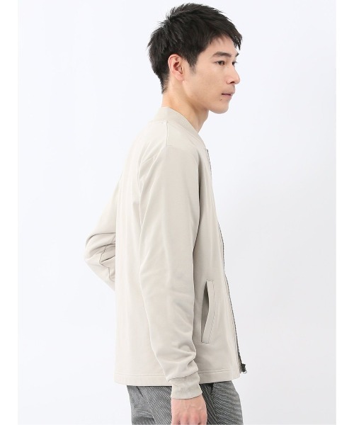 m.f.editorial（エムエフエディトリアル）の「【カットアウター 羽織り】KAITEKI+ ストレッチ ミニ裏毛 リブブルゾン（カーディガン/ボレロ・メンズ・グレー系その他2/ベージュ・MEDIUM/LARGE）」の11枚目の写真