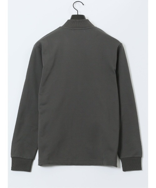 m.f.editorial（エムエフエディトリアル）の「【カットアウター 羽織り】KAITEKI+ ストレッチ ミニ裏毛 リブブルゾン（カーディガン/ボレロ・メンズ・グレー系その他2/ベージュ・MEDIUM/LARGE）」の15枚目の写真