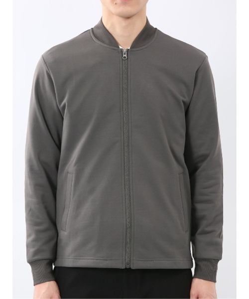 m.f.editorial（エムエフエディトリアル）の「【カットアウター 羽織り】KAITEKI+ ストレッチ ミニ裏毛 リブブルゾン（カーディガン/ボレロ・メンズ・グレー系その他2/ベージュ・MEDIUM/LARGE）」の19枚目の写真