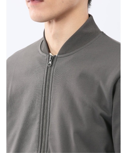 m.f.editorial（エムエフエディトリアル）の「【カットアウター 羽織り】KAITEKI+ ストレッチ ミニ裏毛 リブブルゾン（カーディガン/ボレロ・メンズ・グレー系その他2/ベージュ・MEDIUM/LARGE）」の22枚目の写真